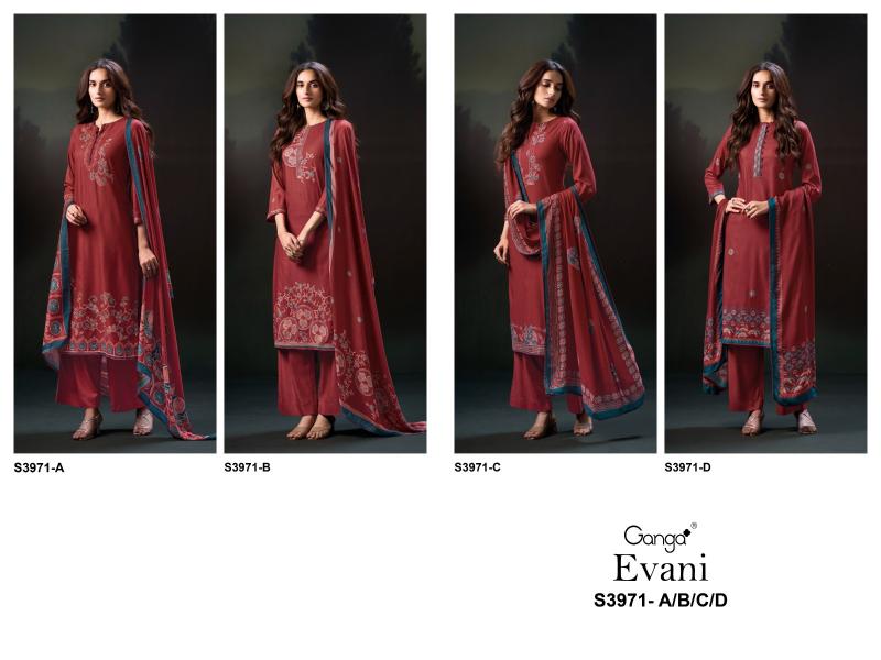 Ganga Evani 3971 catalog wholesale salwar kameez surat