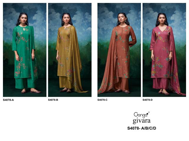 Ganga Givara 4078 catalog wholesale ladies salwar kameez
