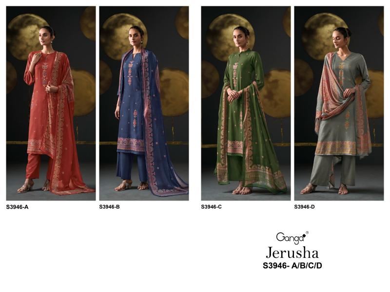 Ganga Jerusha 3946 catalog wholesale salwar kameez online