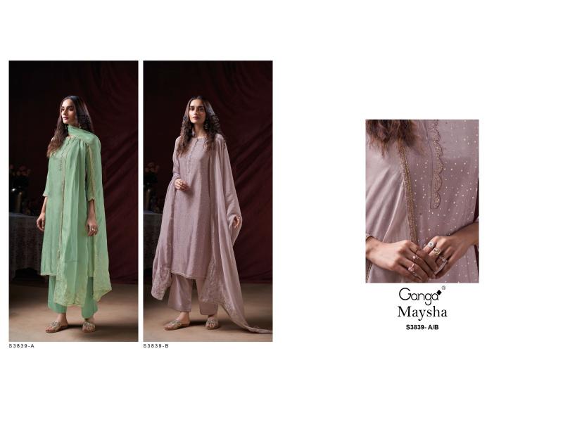 Ganga Maysha 3839 catalog wholesale clothing salwar kameez