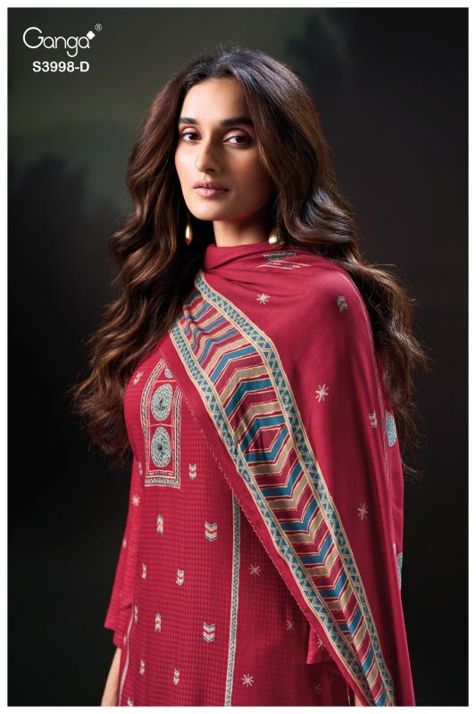 Ganga Quira 3998 catalog salwar kameez fabric wholesale