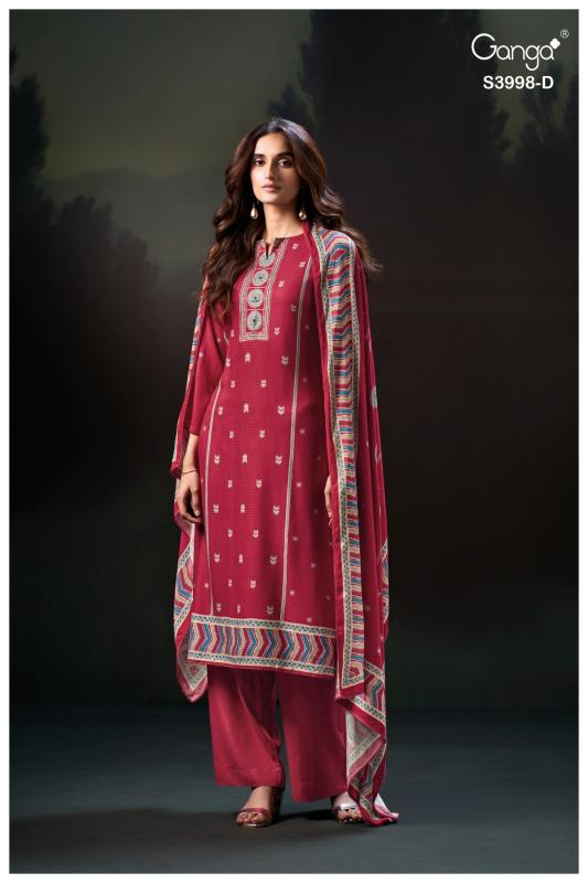Ganga Quira 3998 catalog salwar kameez fabric wholesale