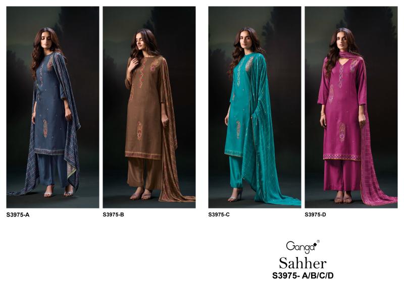 Ganga Sahher 3975 catalog salwar kameez wholesale in bangalore
