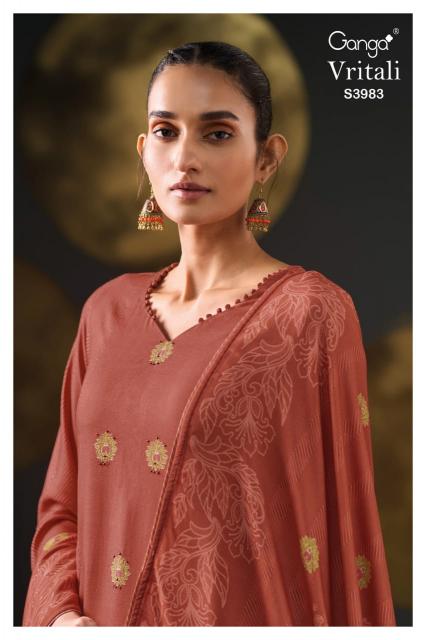 Ganga Vritali 3983 catalog best wholesale salwar kameez
