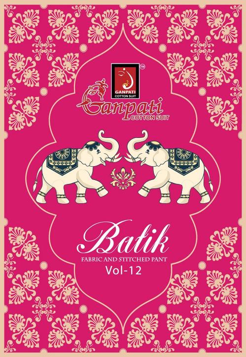 Ganpati Batik Vol-12 – Kurti Pant With Dupatta - Wholesale Catalog