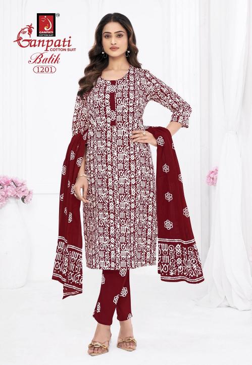 Ganpati Batik Vol-12 – Kurti Pant With Dupatta - Wholesale Catalog