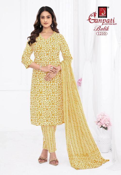 Ganpati Batik Vol-12 – Kurti Pant With Dupatta - Wholesale Catalog