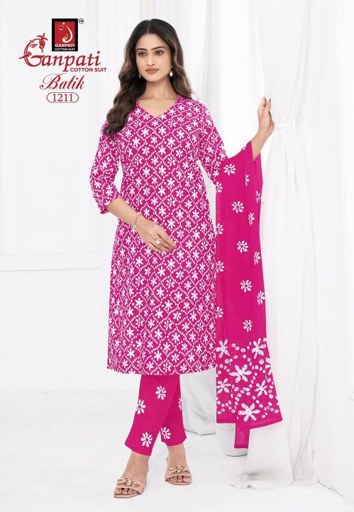 Ganpati Batik Vol-12 – Kurti Pant With Dupatta - Wholesale Catalog