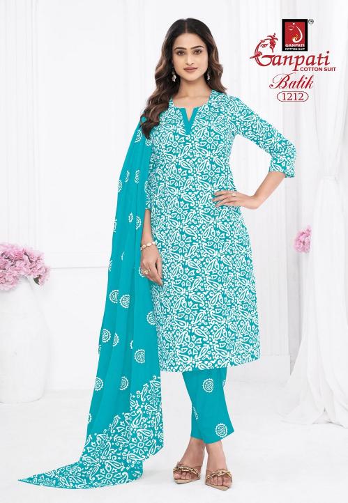 Ganpati Batik Vol-12 – Kurti Pant With Dupatta - Wholesale Catalog