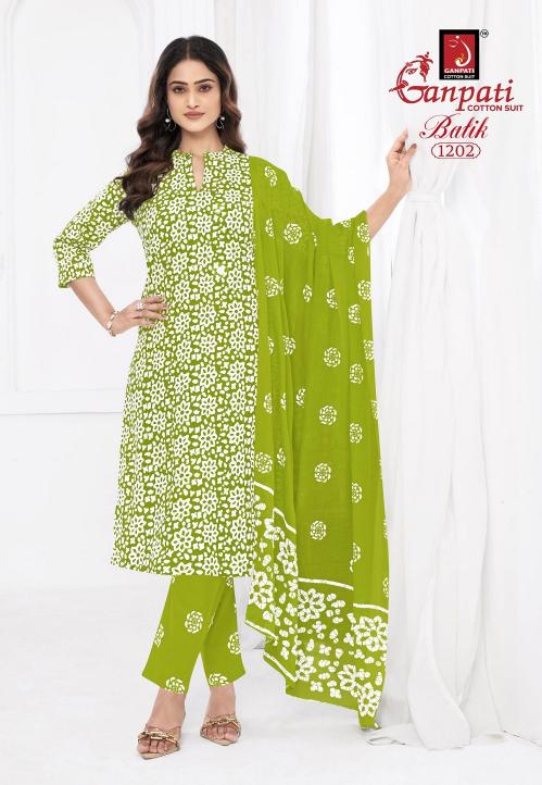 Ganpati Batik Vol-12 – Kurti Pant With Dupatta - Wholesale Catalog