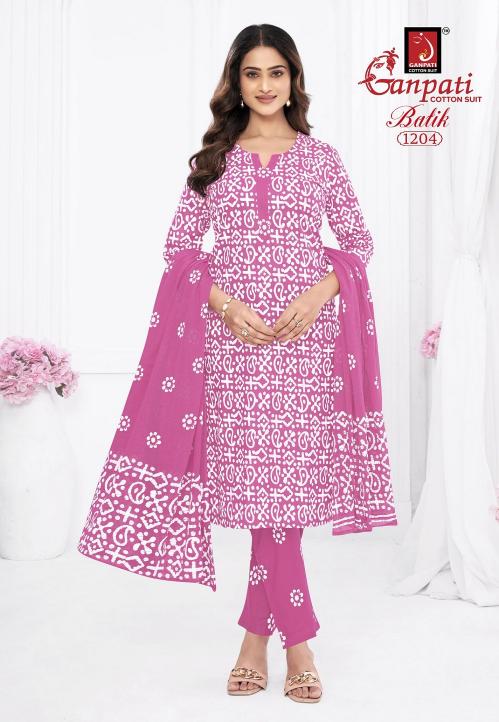 Ganpati Batik Vol-12 – Kurti Pant With Dupatta - Wholesale Catalog
