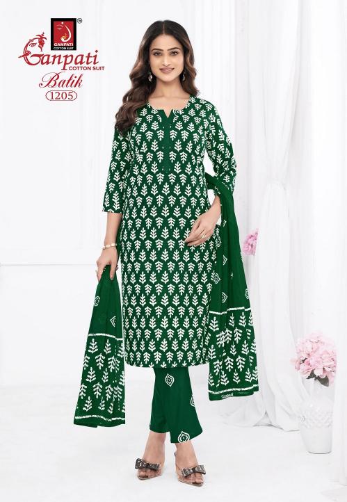 Ganpati Batik Vol-12 – Kurti Pant With Dupatta - Wholesale Catalog