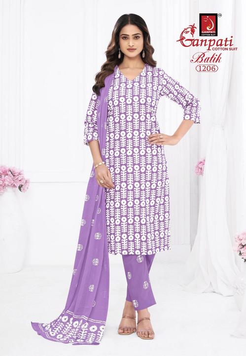 Ganpati Batik Vol-12 – Kurti Pant With Dupatta - Wholesale Catalog