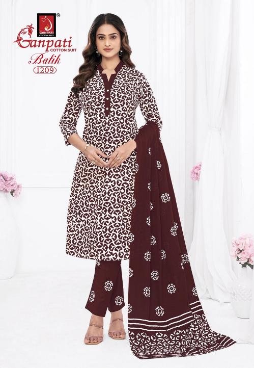 Ganpati Batik Vol-12 – Kurti Pant With Dupatta - Wholesale Catalog