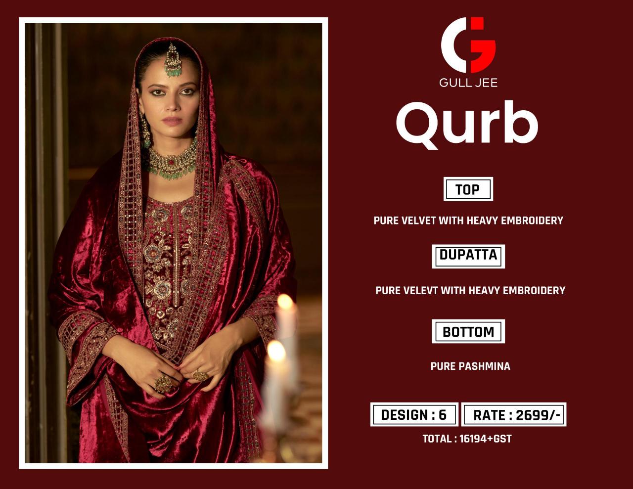 Gull Jee Qurb catalog pakistani suits wholesale market in delhi
