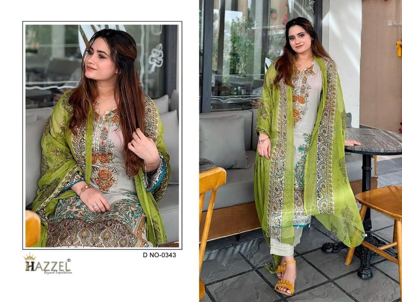 Hazzel 0343 catalog pakistani suits wholesale surat