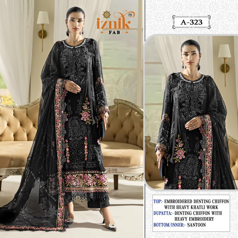 Iznik 323 catalog pakistani suits wholesaler in india