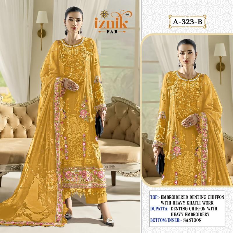 Iznik 323 catalog pakistani suits wholesaler in india
