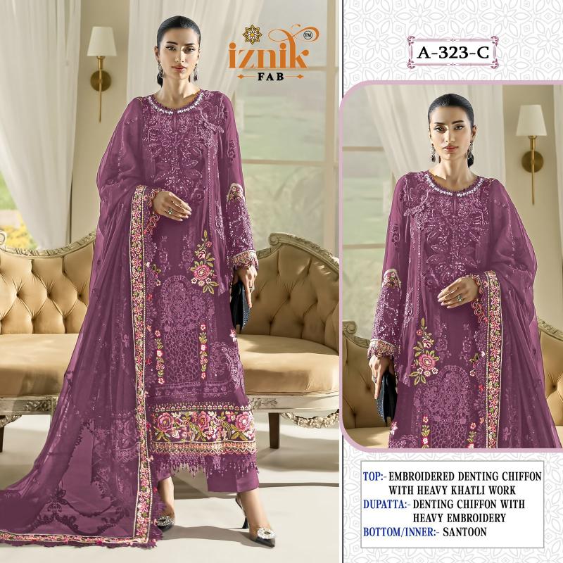 Iznik 323 catalog pakistani suits wholesaler in india