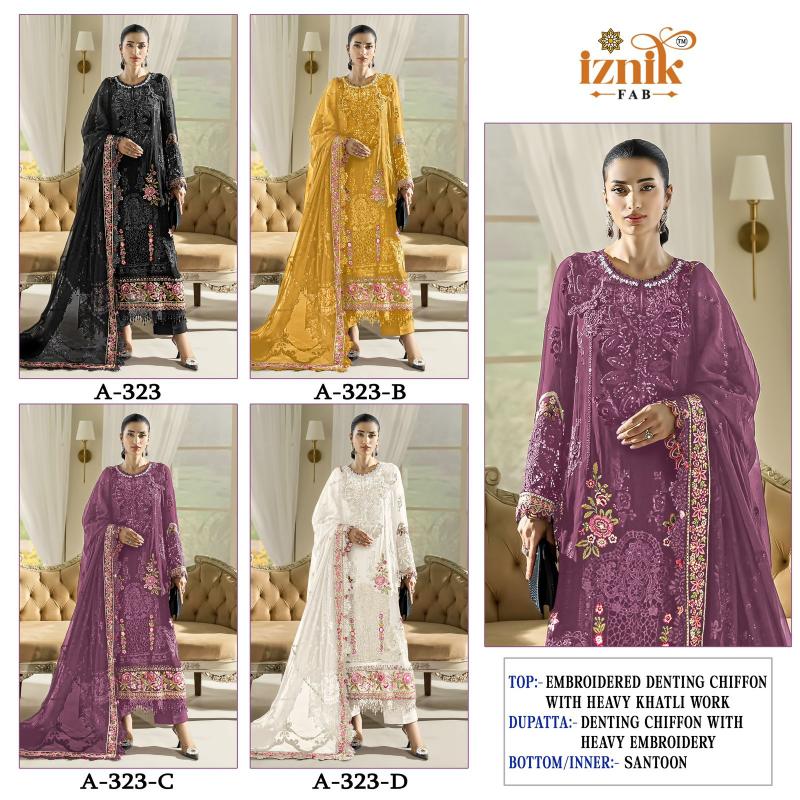 Iznik 323 catalog pakistani suits wholesaler in india