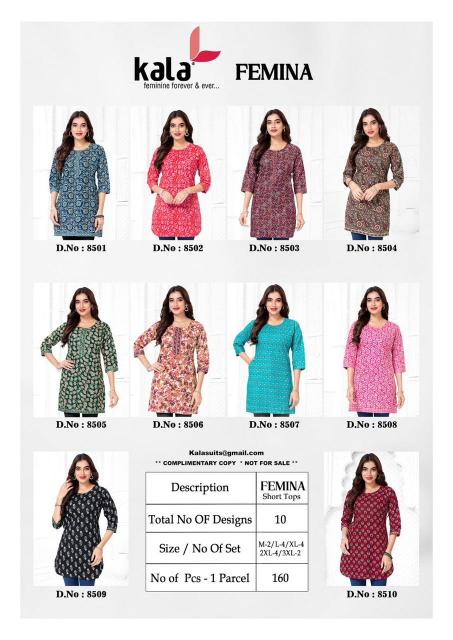 Kala Femina Vol-1 – Short Tops - Wholesale Catalog