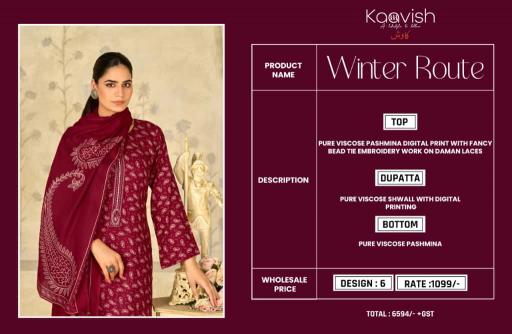 Kilory Winter Route catalog wholesale unstitched salwar kameez material