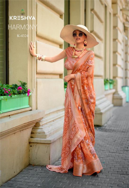 Kreshva Harmony catalog surat saree market wholesale low price list