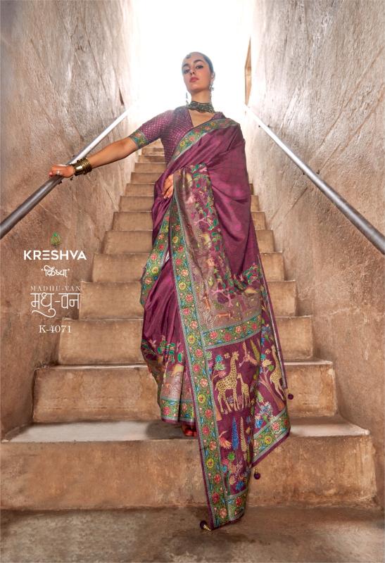 Kreshva Madhuvan wholesale market surat saree