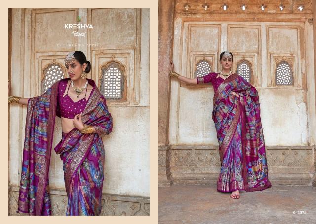Kreshva Maya Mahal catalog vallabh sarees surat gujarat
