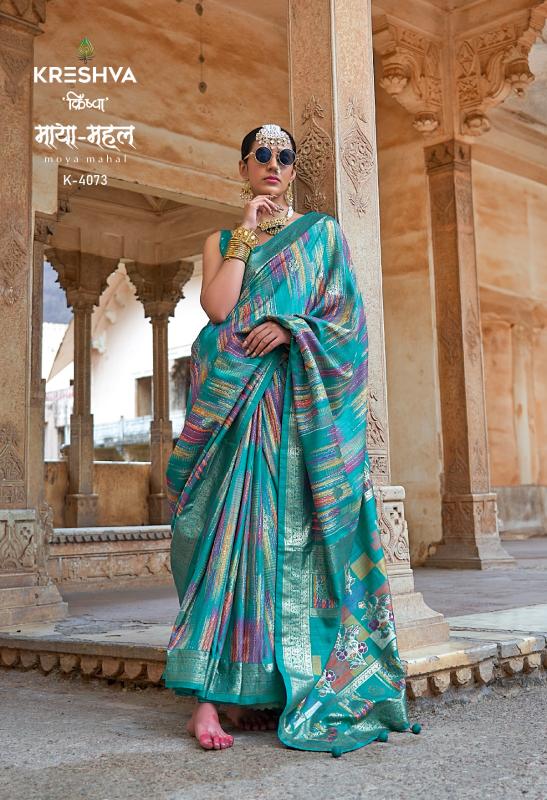 Kreshva Maya Mahal catalog vallabh sarees surat gujarat