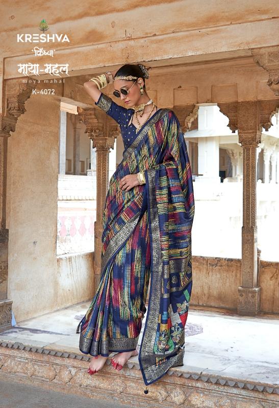 Kreshva Maya Mahal catalog vallabh sarees surat gujarat