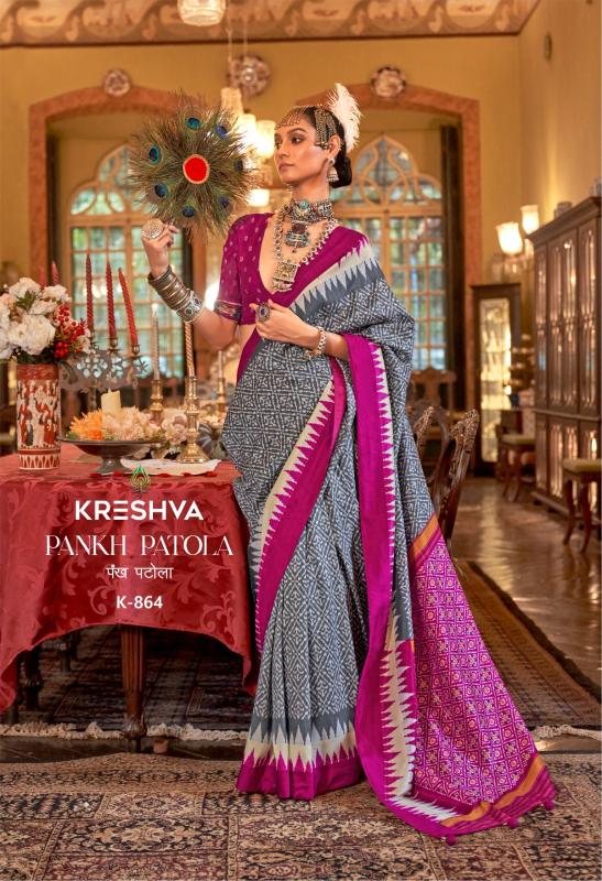 Kreshva Pankh Patola catalog surat saree market wholesale price list 2025