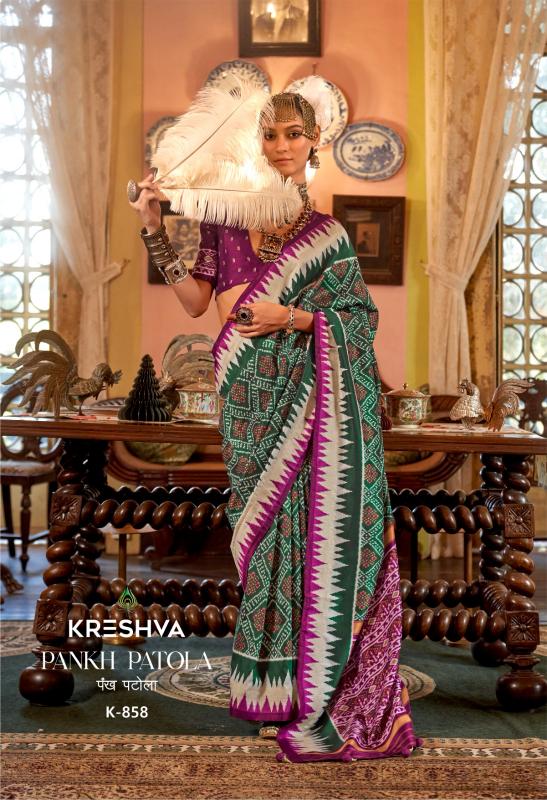 Kreshva Pankh Patola catalog surat saree market wholesale price list 2025