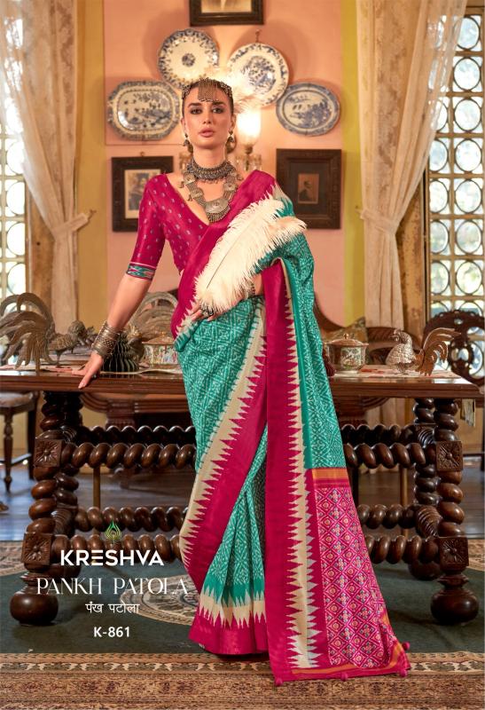 Kreshva Pankh Patola catalog surat saree market wholesale price list 2025