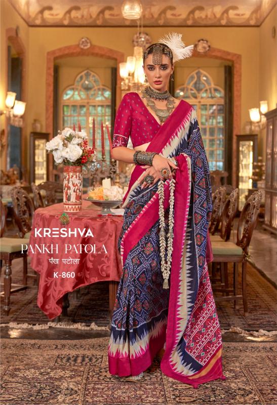 Kreshva Pankh Patola catalog surat saree market wholesale price list 2025