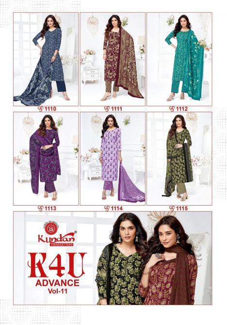 Kundan K4U Advance Vol-11 – Kurti Pant With Dupatta - Wholesale Catalog