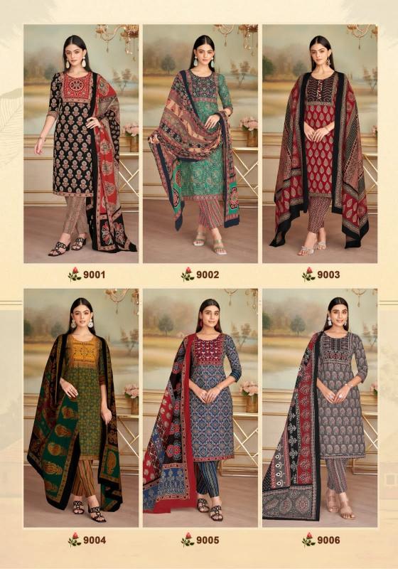 Mayur Ajarakh Vol-9 – Kurti Pant With Dupatta - Wholesale Catalog