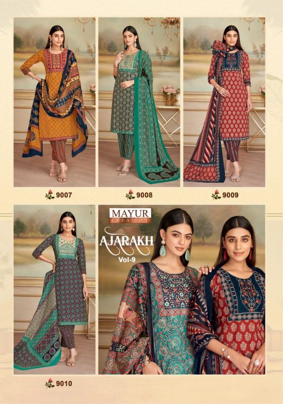 Mayur Ajarakh Vol-9 – Kurti Pant With Dupatta - Wholesale Catalog