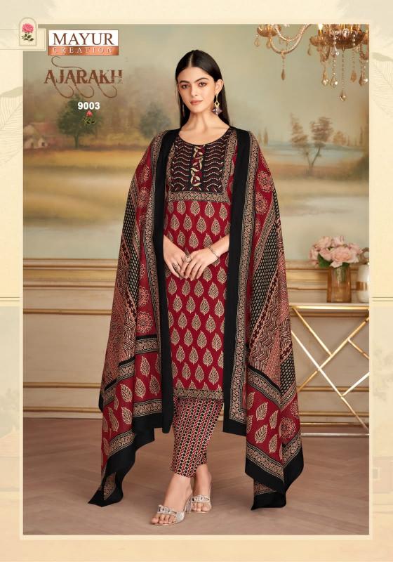 Mayur Ajarakh Vol-9 – Kurti Pant With Dupatta - Wholesale Catalog