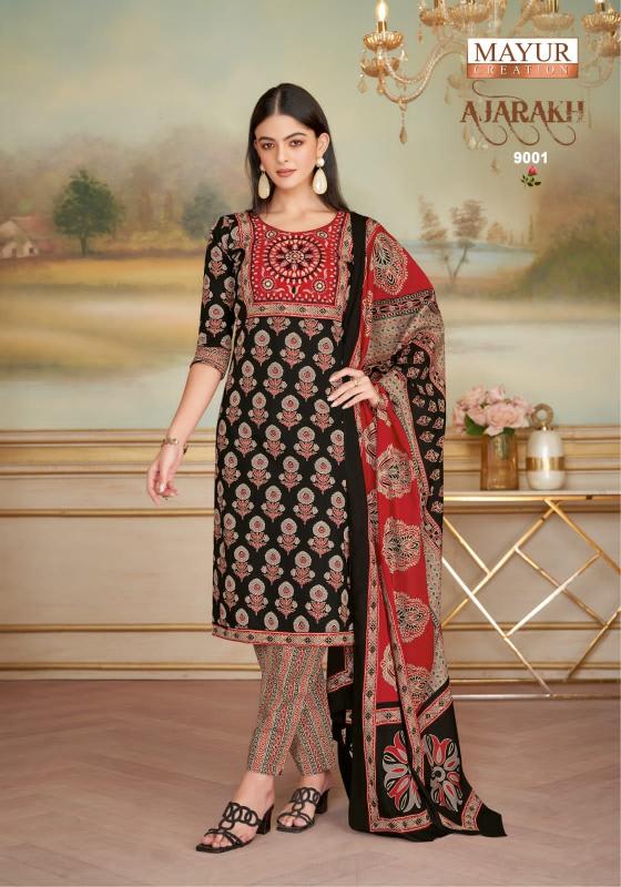 Mayur Ajarakh Vol-9 – Kurti Pant With Dupatta - Wholesale Catalog