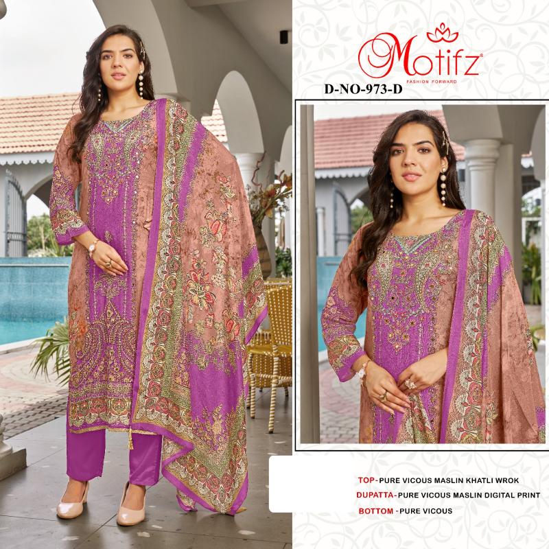 Motifz 973 catalog wholesale pakistani designer suits