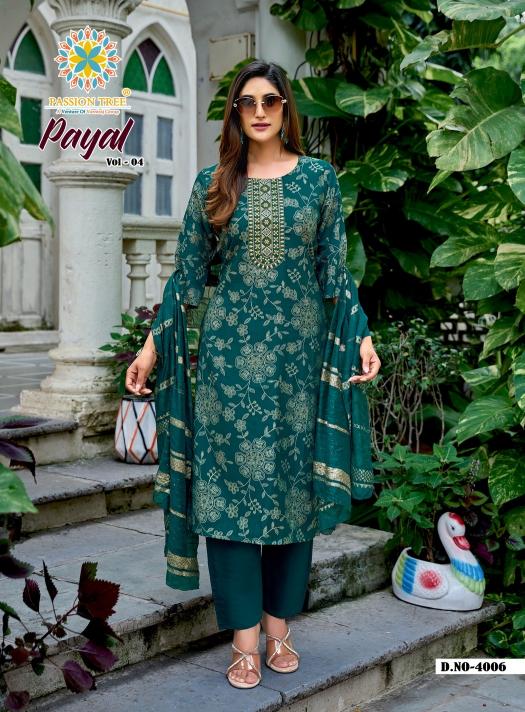 Passion Tree catalog Payal vol 4 Kurti pan dupatta (Clearance stock)