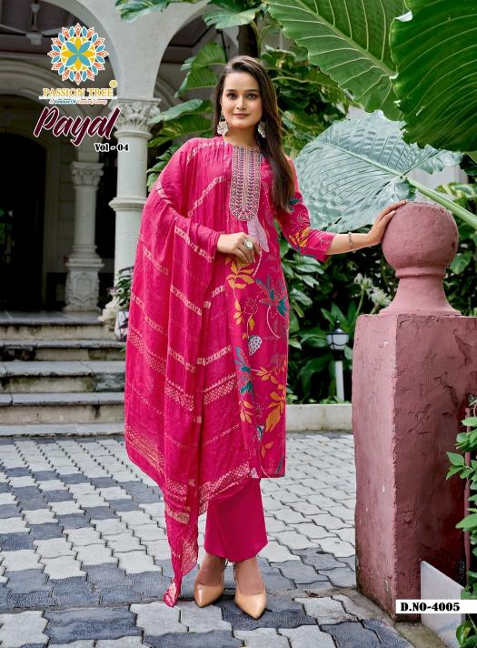 Passion Tree catalog Payal vol 4 Kurti pan dupatta (Clearance stock)