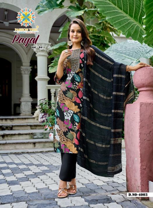 Passion Tree catalog Payal vol 4 Kurti pan dupatta (Clearance stock)