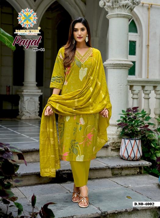 Passion Tree catalog Payal vol 4 Kurti pan dupatta (Clearance stock)