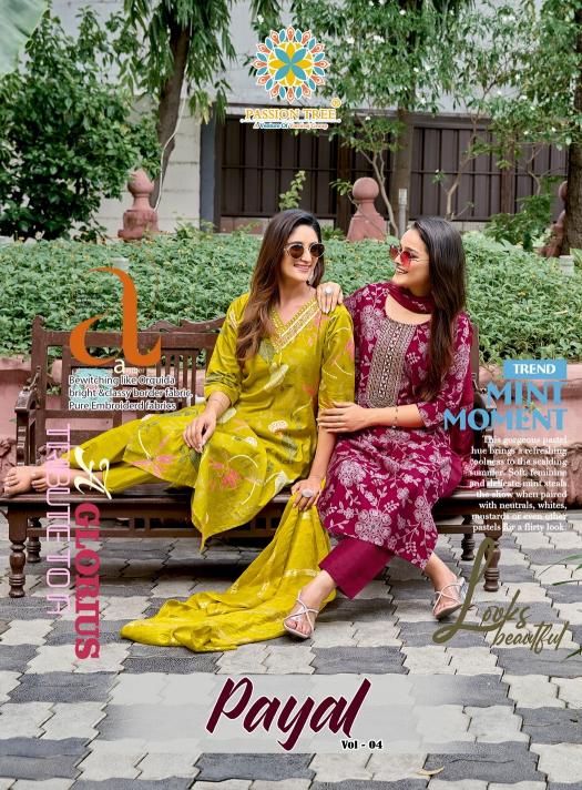 Passion Tree catalog Payal vol 4 Kurti pan dupatta (Clearance stock)