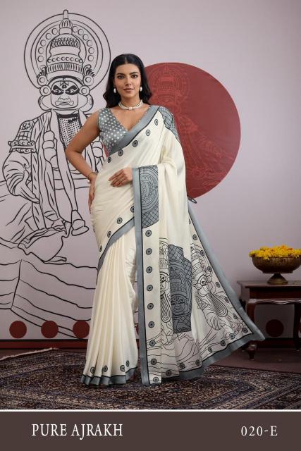 Rajtex Pure Ajrakh 20 catalog uniform online wholesale saree