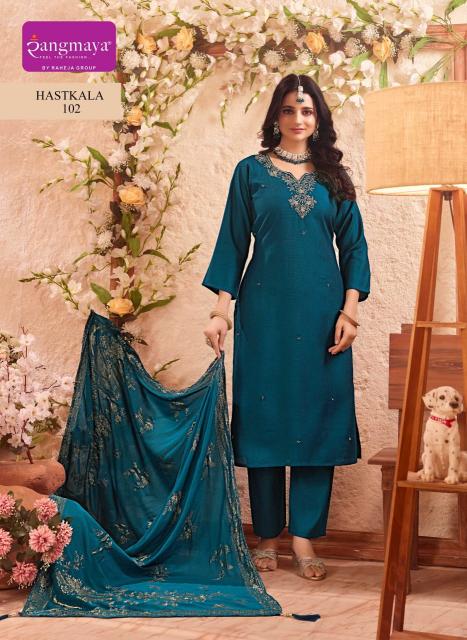 Rangmaya Hastkala catalog lucknowi kurtis wholesale in mumbai