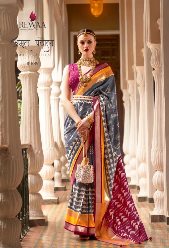 Rewaa Amrut Patola catalog sarees wholesalers