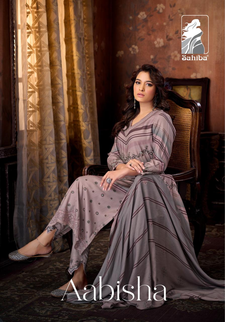 Sahiba Aabisha catalog salwar kameez material wholesale in mumbai
